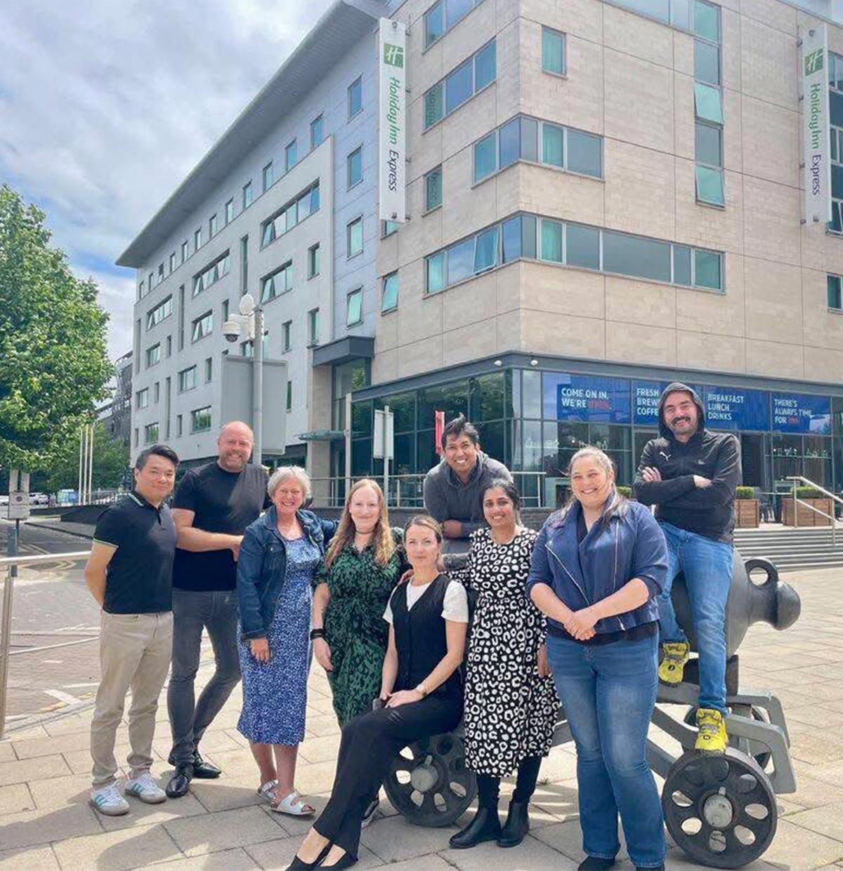 The team with Sarah Fountain